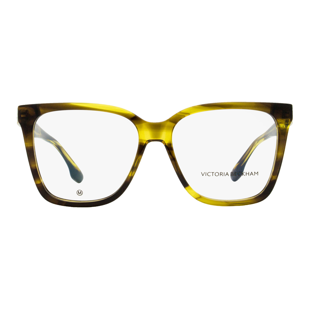 Victoria Beckham Square Eyeglasses VB2680 318 Striped Khaki 53mm - Picture 2 of 2